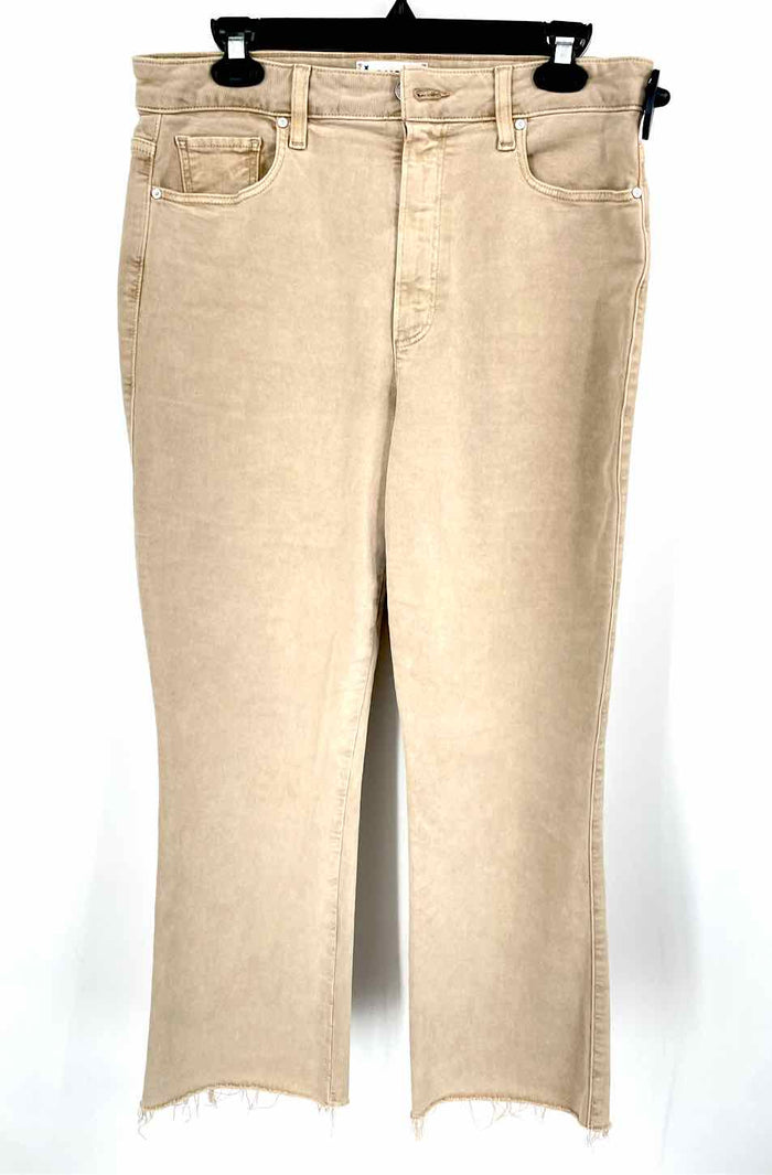 PAIGE Khaki Cotton Blend Denim Wide Leg Size 30   (M) Jeans