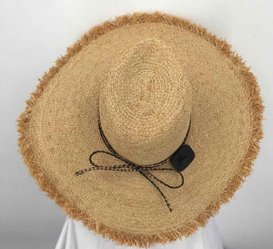 JOHNNY WAS Tan Straw Woven Hat