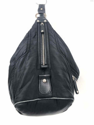 TODS Black Silver Nylon Pre Loved AS IS Hobo Purse