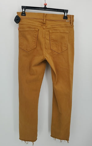 MOTHER Mustard Cotton Denim Ankle Fray Size 29 (M) Jeans