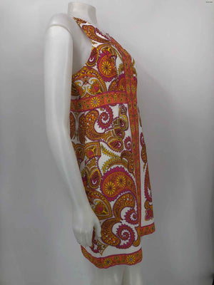 TRINA TURK Yellow, Pink White Multi Paisley Sleeveless Size 10  (M) Dress