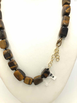 Brown Tiger's Eye Beaded 21" Necklace