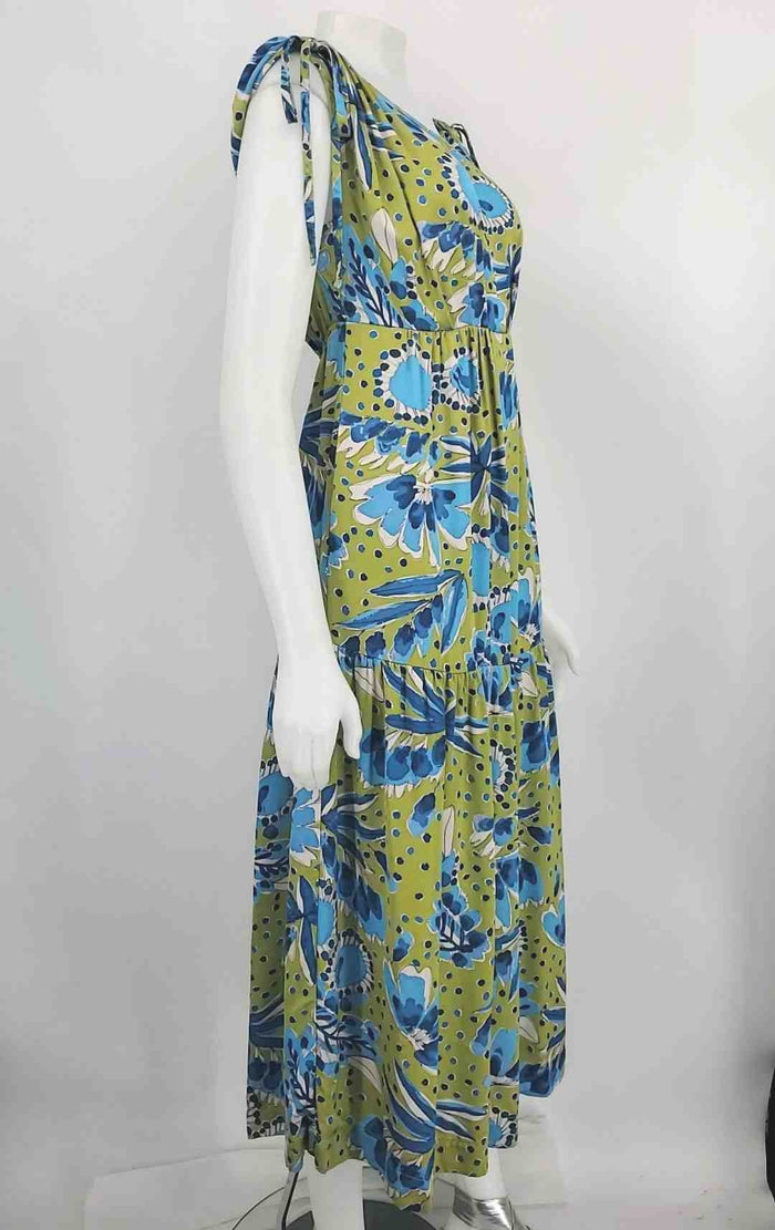 anthropologie green dress Blue Multi Print Long Size MEDIUM (M) – ReturnStyle Color:Spicy Red Decorated with a gingham features:Skirt Train Rosalinda | White Sequin