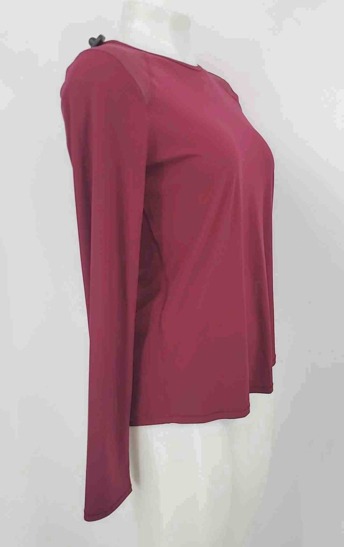 LULULEMON Burgundy Mesh Trim Longsleeve Size MEDIUM (M) Activewear Top
