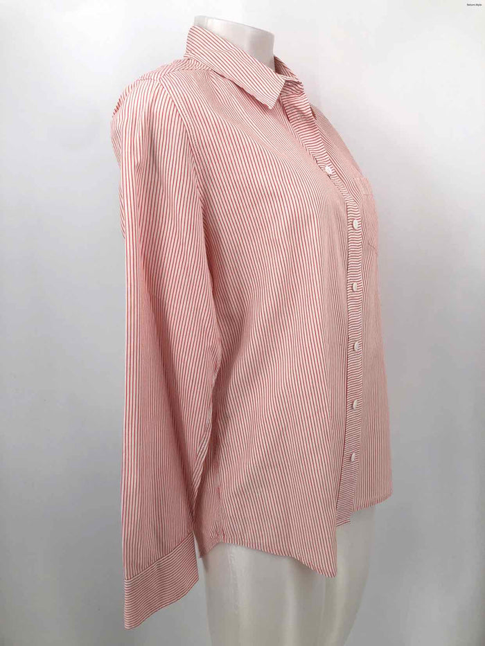 EQUIPMENT Pink White Striped Button Up Size MEDIUM (M) Top