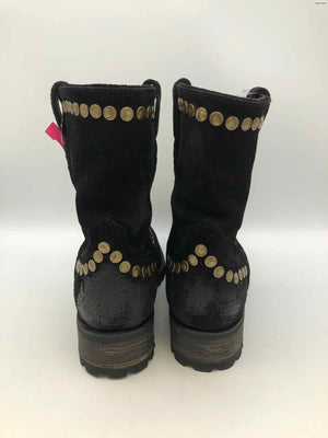 OLD GRINGO Black Brass Suede Leather Made in Mexico Studded Western Boots