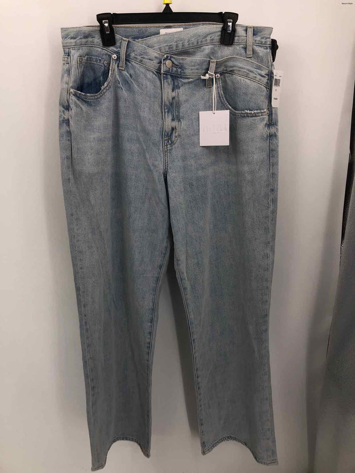PISTOLA Lt Blue Denim Cross Front Wide Leg Size 32  (L) Jeans
