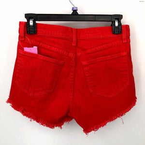 L'AGENCE Red Denim Frayed trim Size 24 (XS) Shorts