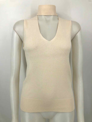 THEORY Ivory Silk Blend Tank Mock Neck Size SMALL (S) Top