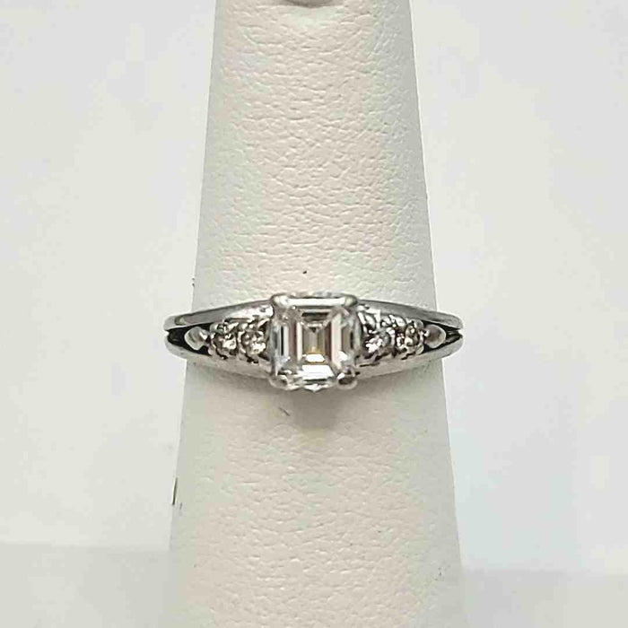 Diamond Platinum Ring Sz 5