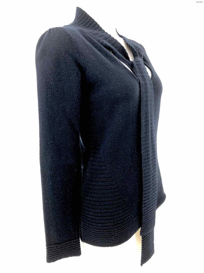 MILLY Navy Cashmere Blend Tie Longsleeve Size MEDIUM (M) Sweater