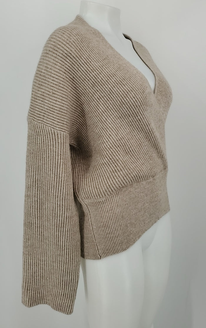 COMMENSE Tan Knit Longsleeve Size MEDIUM (M) Sweater