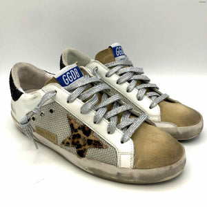 GOLDEN GOOSE Beige White Leather Sneaker Shoe Size 38 US: 7-1/2 Shoes