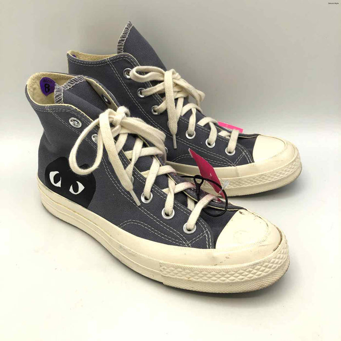 CONVERSE PLAY COMME des GARCONS Gray Beige Canvas High Top Sneaker Shoes