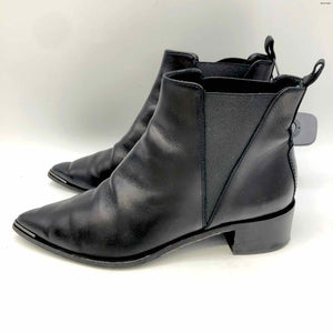 ACNE STUDIOS Black Leather Pointed Toe Made in Italy Bootie Shoes