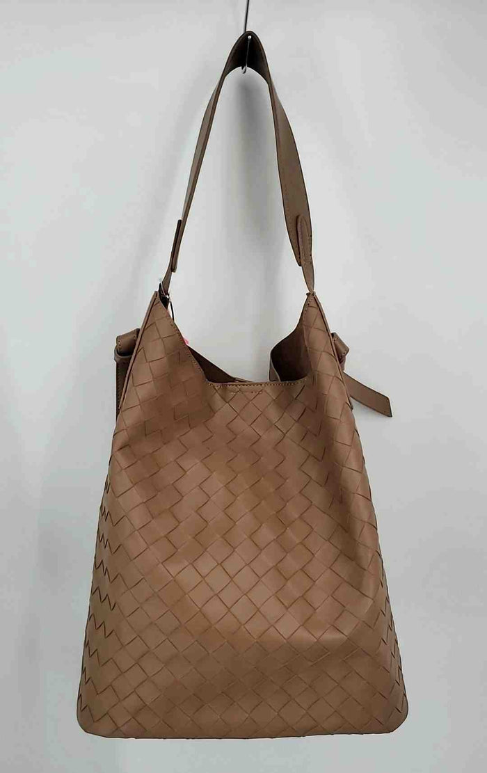 ANTHROPOLOGIE Tan Faux Leather Pre Loved Shoulder Bag Purse