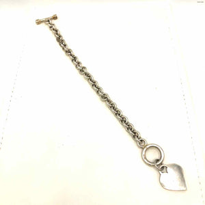 Sterling Silver Heart 6.75" ss Bracelet