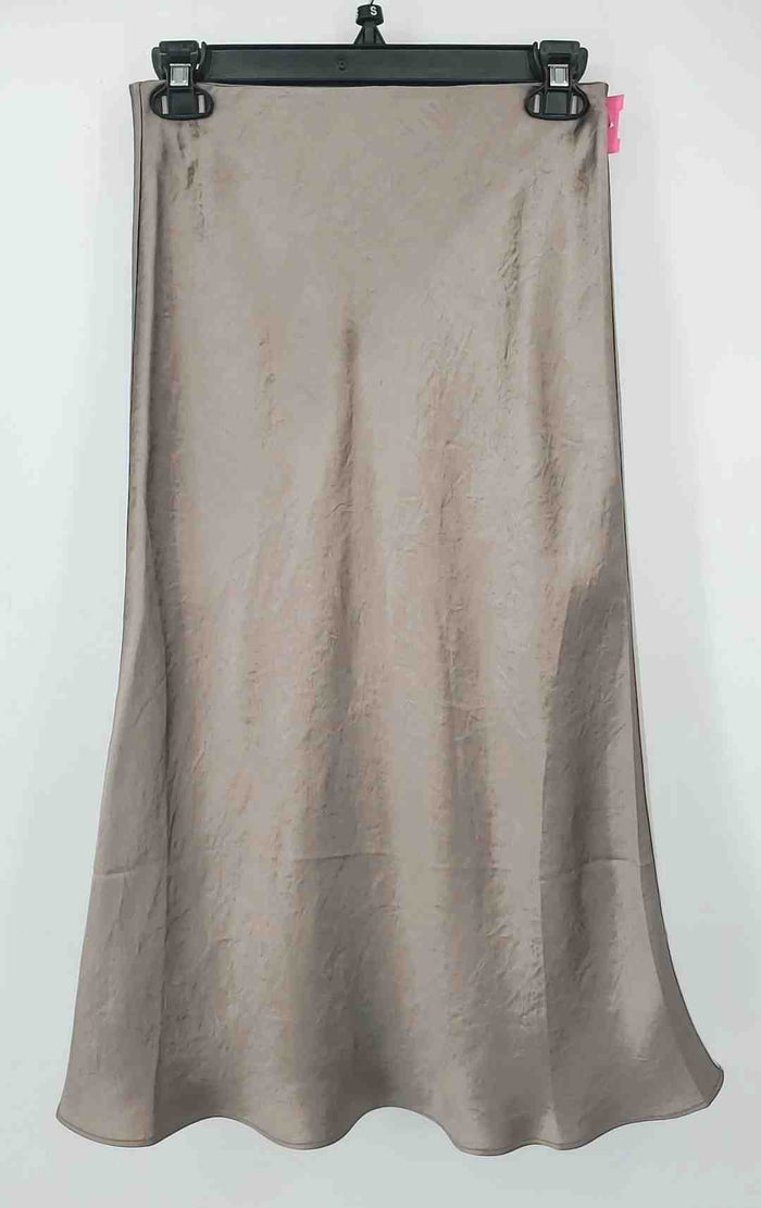 BABATON - ARITZIA Taupe Metallic Midi Length Size 4  (S) Skirt