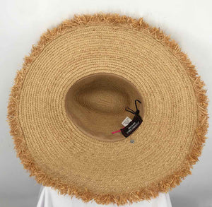 JOHNNY WAS Tan Straw Woven Hat