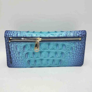 BRAHMIN Lt Blue Royal Blue Leather Fold Over Wallet