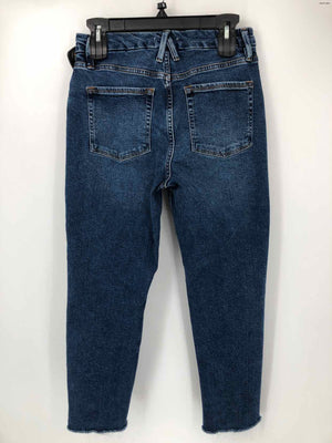 GOOD AMERICAN Blue Cotton Denim Ankle Fray Size 4  (S) Jeans