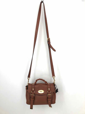 MULBERRY Tan Brown Gold Satchel 8.5" 4" 5.5" Purse