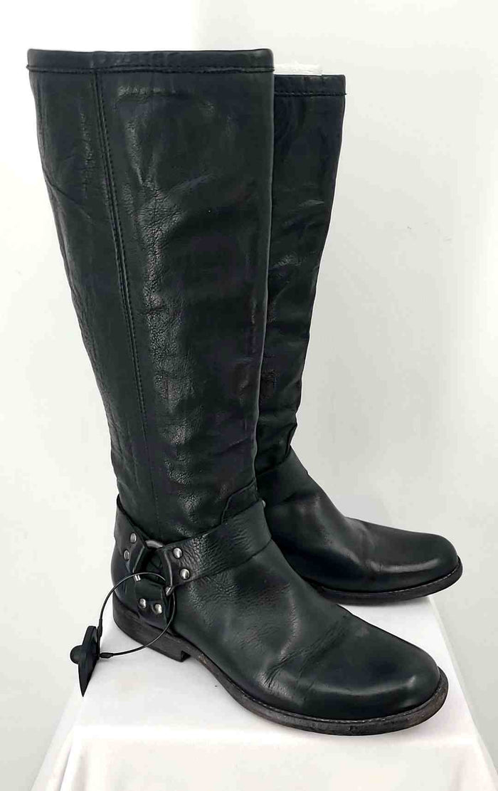 FRYE Black Leather Made in Mexico Knee High Shoe Size 7-1/2 Boots