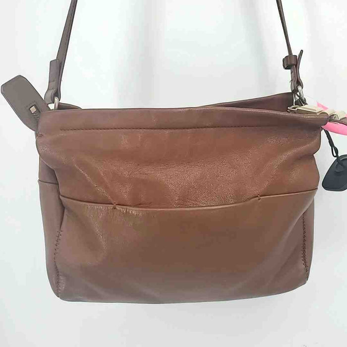 LANVIN Brown Leather Pre Loved AS IS Crossbody Purse