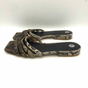 VINCE Beige Brown Multi Reptile Sandal Shoe Size 9-1/2 Shoes