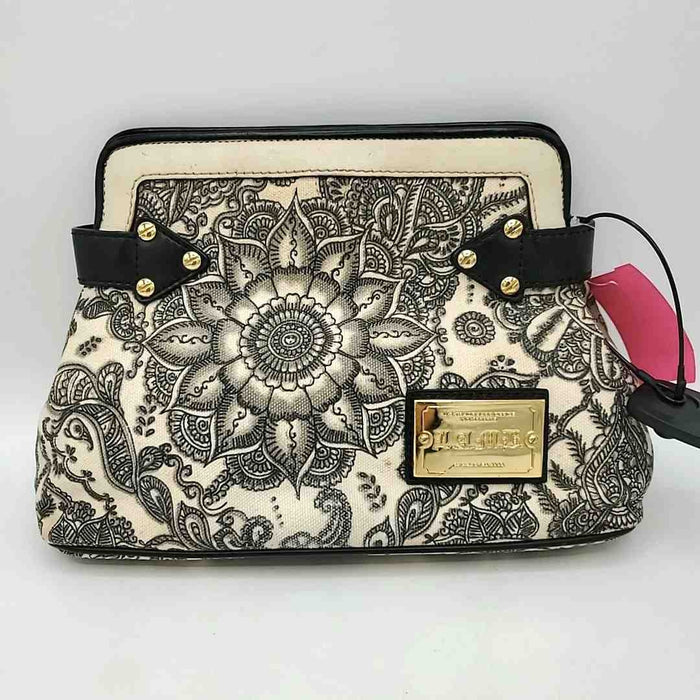 LAMB Beige Gray Pre Loved Print Clutch Purse