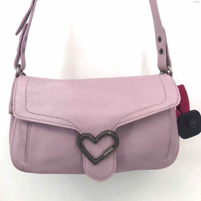 AIMEE KESTENBERG Lilac Silvertone Leather Pre Loved Heart Purse