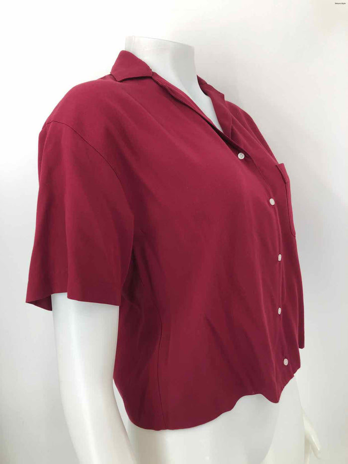 MOUSSY Wine Made in Japan Short Sleeves Button Down Size X-SMALL Top
