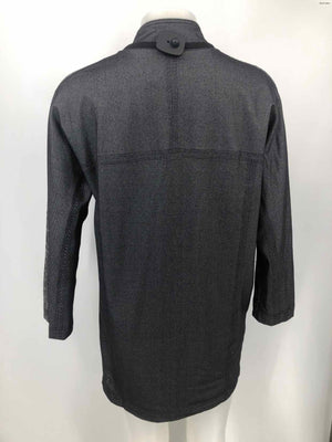 LULULEMON Gray Black Woven Snap Up Size 4  (S) Activewear Jacket