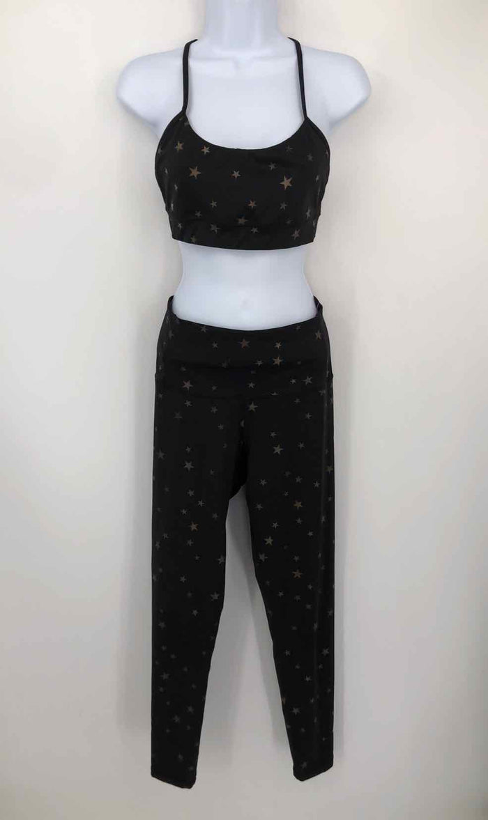 CHRLDR Black Gold Star Legging & Top Size MEDIUM (M) Activewear Set