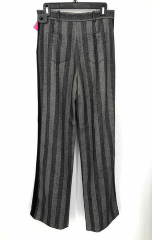 MAISON ULLENS Gray Wool Blend Italian Made Vertical Stripes Pants