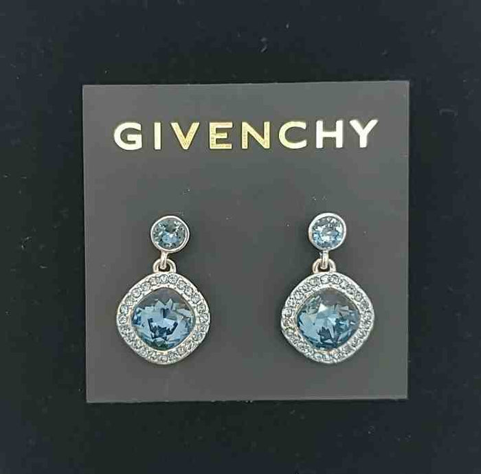 GIVENCHY Clear Silvertone Crystal Original Packaging Earrings