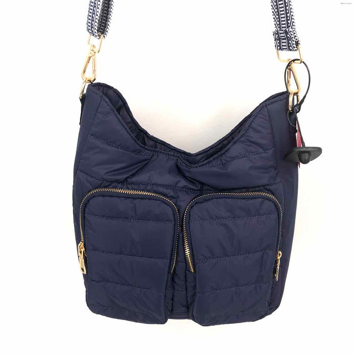 WANDERFULL Navy White Quilted Crossbody Purse