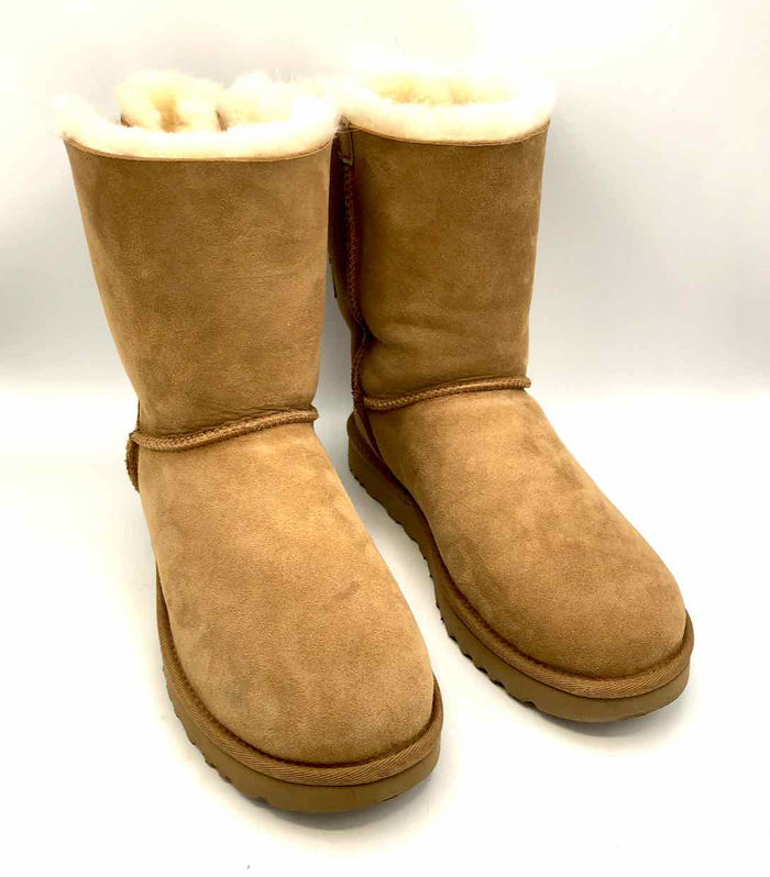 UGG Caramel Brown Beige Shearling & Suede Boots
