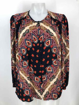 BA&SH Navy Beige Multi Print Size LARGE  (L) Top