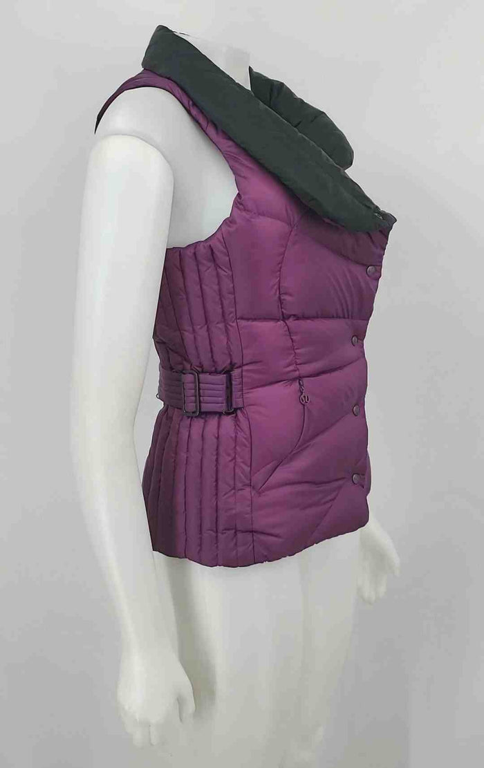 LULULEMON Black Purple Nylon Quilted Vest Women Size MEDIUM (M) Jacket