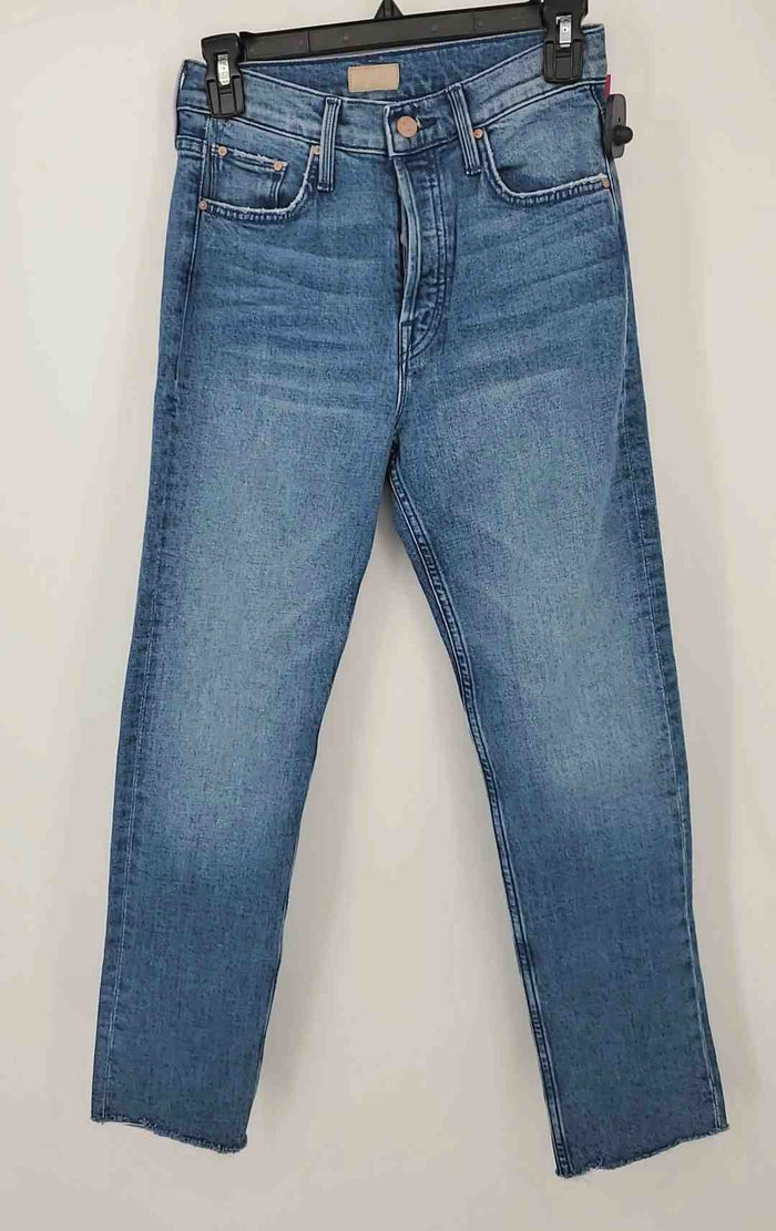 MOTHER Blue Denim High Rise - Straight Size 25 (XS) Jeans