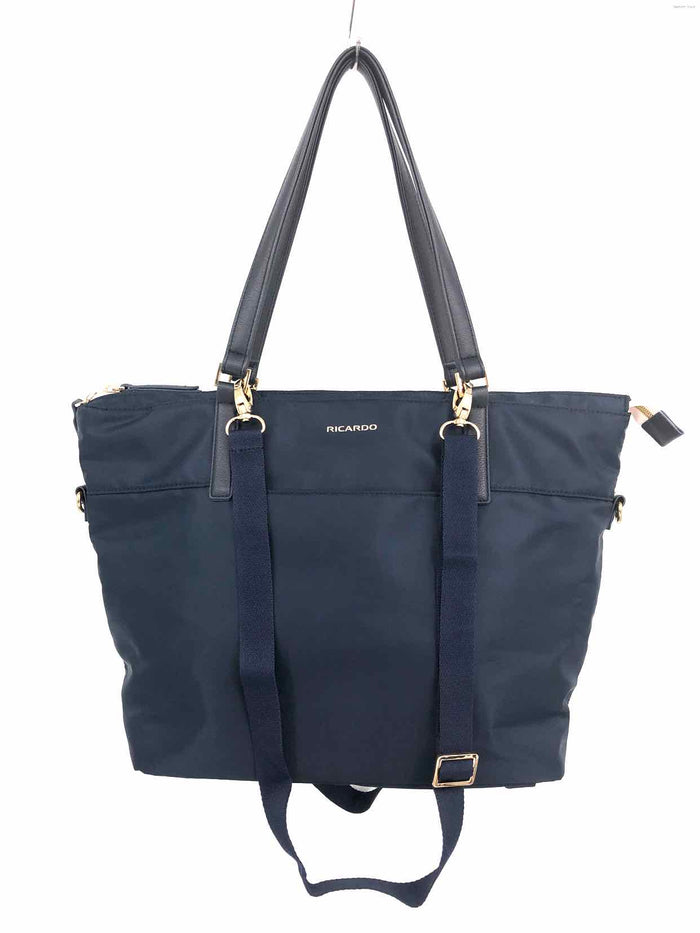 RICARDO Navy Nylon Zip Top Tote Purse