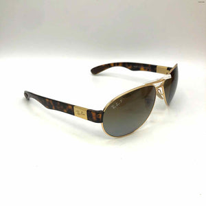 RAYBAN Brown Goldtone Pre Loved AS IS Sunglasses w/case