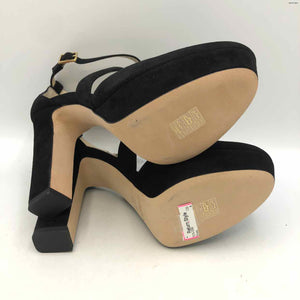 JIMMY CHOO Black Suede Italian Made Platform Heels Shoe Size 39.5 US: 9 Shoes