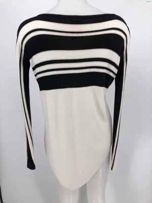 Black White Stripe Longsleeve Size SMALL (S) Top