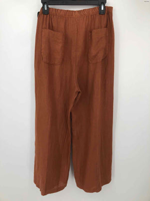TG.U Brown Linen Italian Made Wide Leg Size MEDIUM (M) Pants
