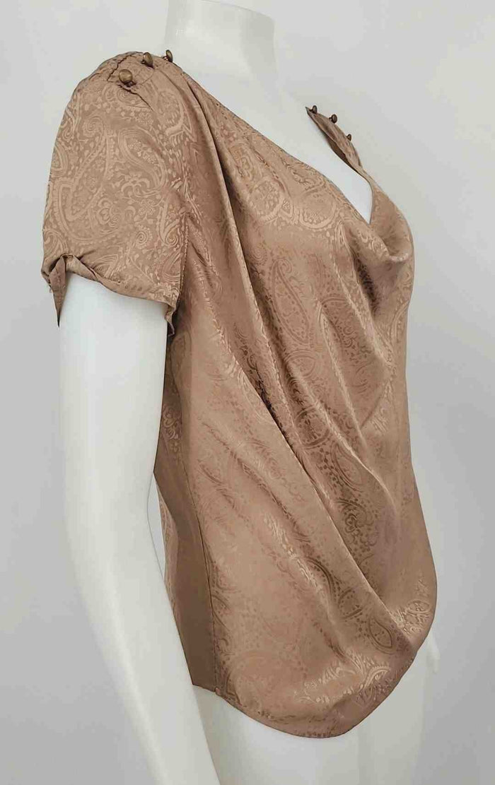 MAISON SCOTCH Blush Pink Print Short Sleeves Size MEDIUM (M) Top
