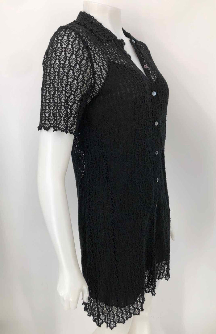 REBECCA TAYLOR Black Crochet w/slip Size X-SMALL Dress