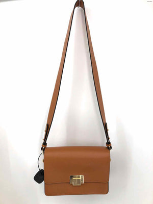 CAMELIA Tan Goldtone Leather Satchel Purse