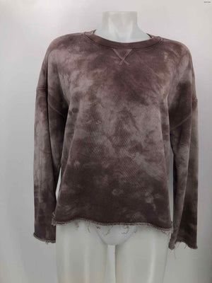 ATM Mauve Cotton Dyed Print Sweatshirt Size SMALL (S) Top